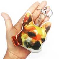 Llavero Hecho a Mano Qala Diseño Perro Chihuahua Dorado