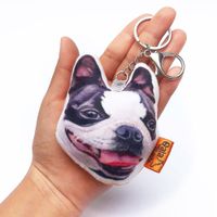 Llavero Hecho a Mano Qala Diseño Perro Boston Terrier