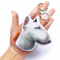 Llavero Hecho a Mano Qala Diseño Perro Bull Terrier