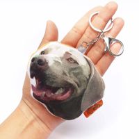 Llavero Hecho a Mano Qala Diseño Perro Weimaraner