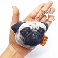 Llavero Hecho a Mano Qala Diseño Perro Pug Carlino