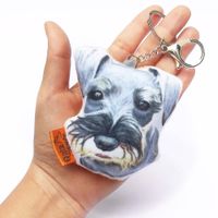 Llavero Hecho a Mano Qala Diseño Perro Schnauzer