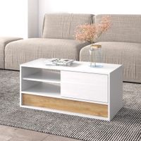Mesa de Centro 2 puertas Frida color Blanco TU MESITA
