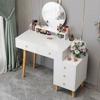 Tocador Moderno Extensible con espejo luces LED Morelia color Blanco TU MESITA