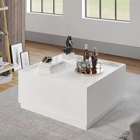 Mesa de Centro moderna 2 cajones Fogerty color Blanco TU MESITA
