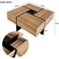 Mesa de Centro Moderna Cuadrada Rubic 2 color Duna TU MESITA