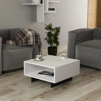 Mesa de Centro Logan color Blanco/Negro TU MESITA