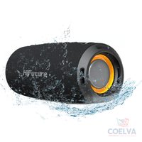 Parlante HiFuture Gravity Bluetooth Portátil Luces RGB IPX7 y 8 Horas Color Negro