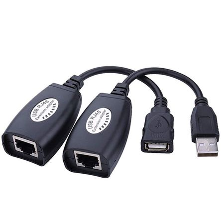 pobreza por favor no lo hagas Estrecho Extensión USB por Cable Red Rj45 UTP Adaptador 50 Metros Cat Negro |  Promart - Promart