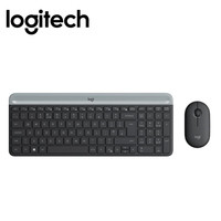 Kit Teclado y Mouse Logitech MK470 Slim Inalambrico conexión receptor USB Grafito