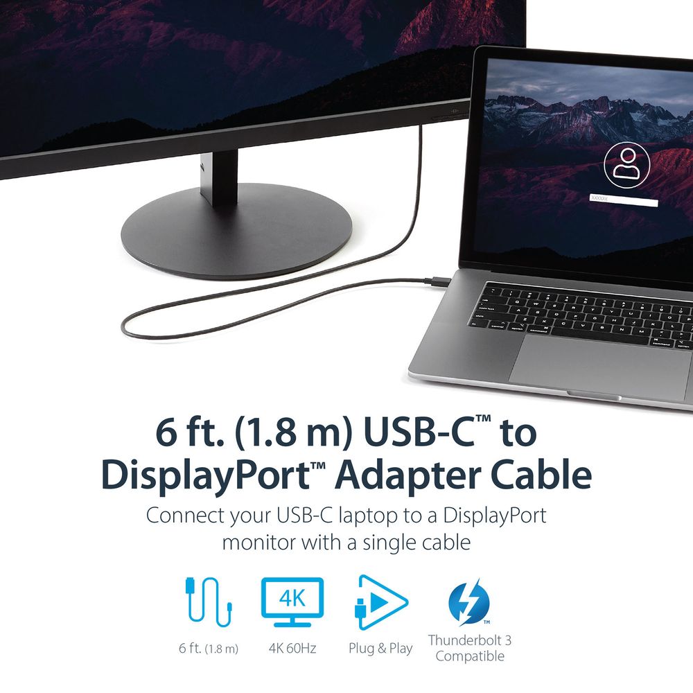 Cable Startech Usb Type C A Displayport 6 Promart