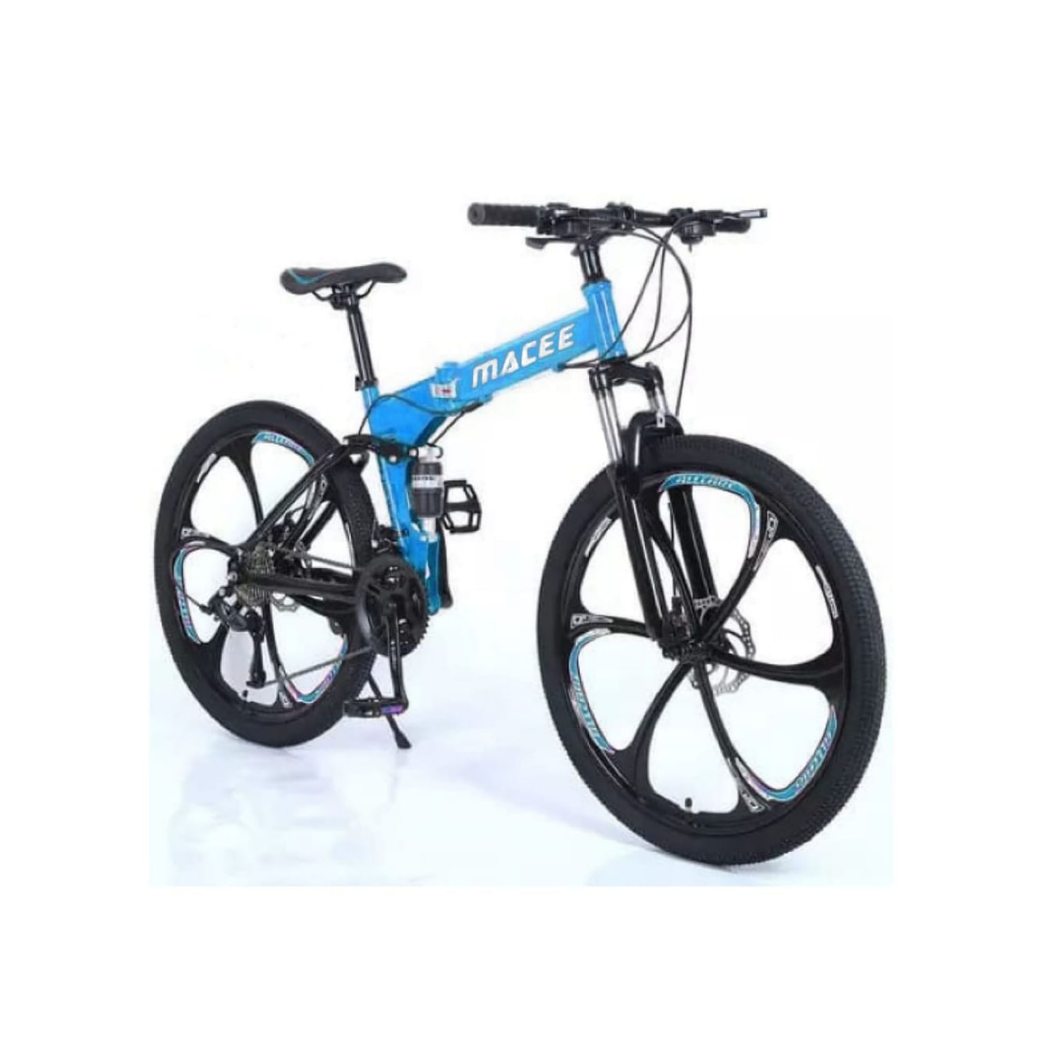Bicicleta Montañera Plegable aro 26 Seis Cuchillas Color Azul