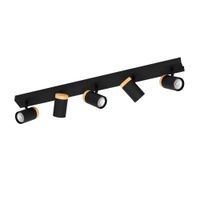 Lámpara de Techo EGLO Cartagena Acero Negro LED Integrado 5 Luces