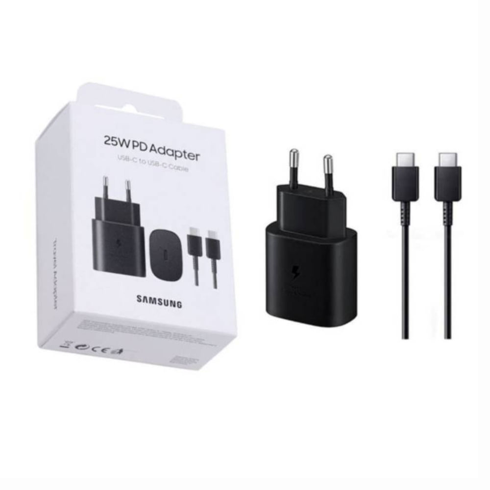 Cargador Samsung 25W USB C Con Cable - Negro - Promart