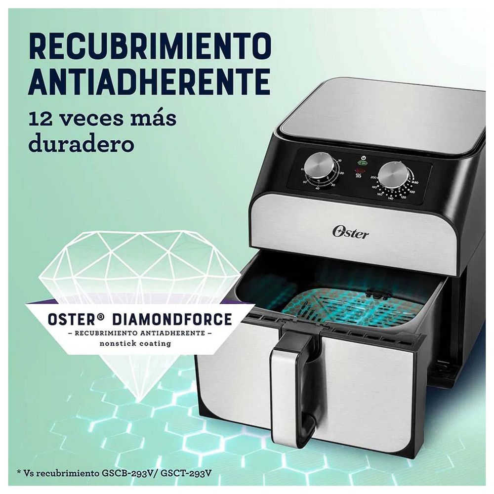 Freidora de Aire OSTER Digital con Diamond Force Extra gra