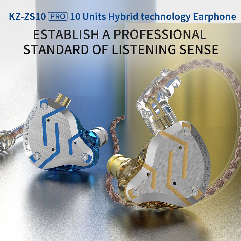 Audífono In Ear KZ-ZS10 Pro Glare Gold