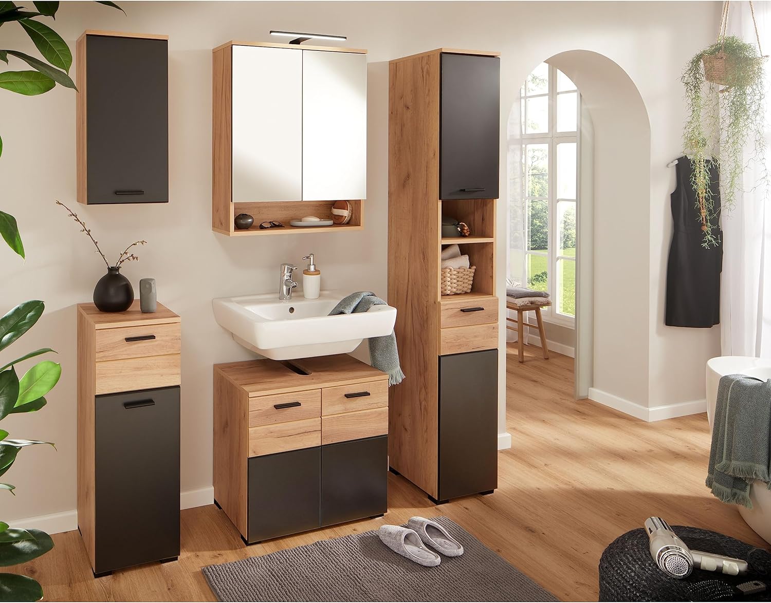 Combo para baño Moderno Irina set x5 piezas TU MESITA