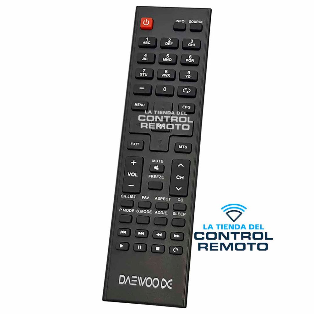Telecomando Sostitutivo Per TV Daewoo 2898ST - Pronto All'uso Con Batterie Incluse - 3