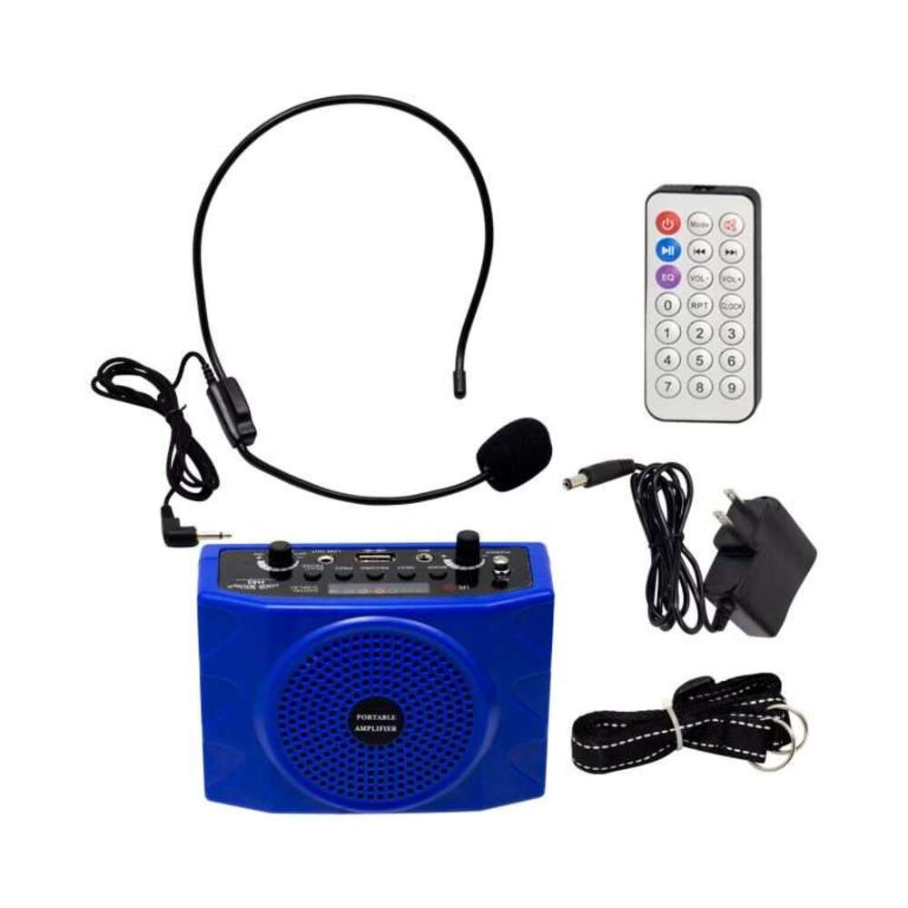 Mini Radio Portátil FM con Bluetooth, USB y Micrófono Tipo Vincha