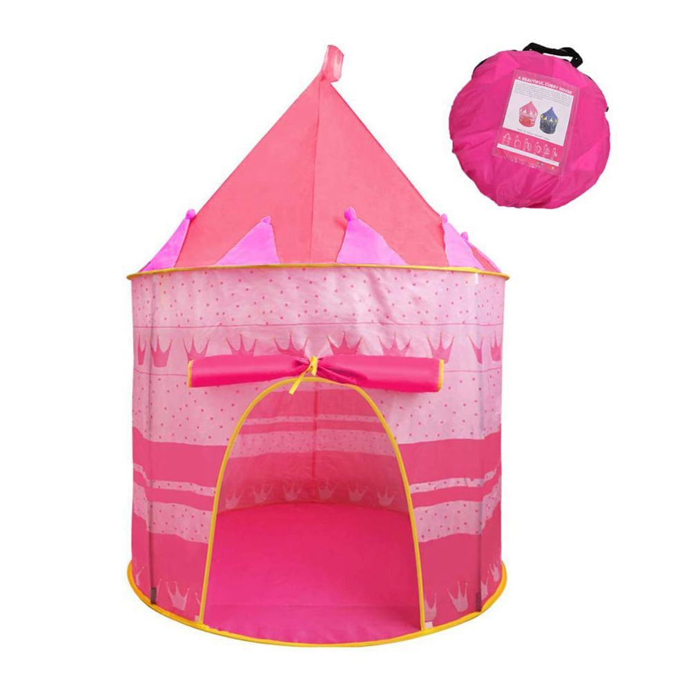 Tienda Grande de Juegos Plegable Portátil para Niñas Color Rosado