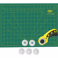 Tabla Base de Corte A3 30x45 Cm Más Cortador Circular Cutter 45mm con 5 Cuchillas de Repuesto