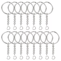 100 Argollas Aros Llavero de 2.5cm Resina Manualidades Cadena