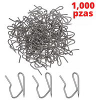 1000 Piezas Gancho para Cortina Tipo Z en Forma de S Cortina de Ventana Y Ducha