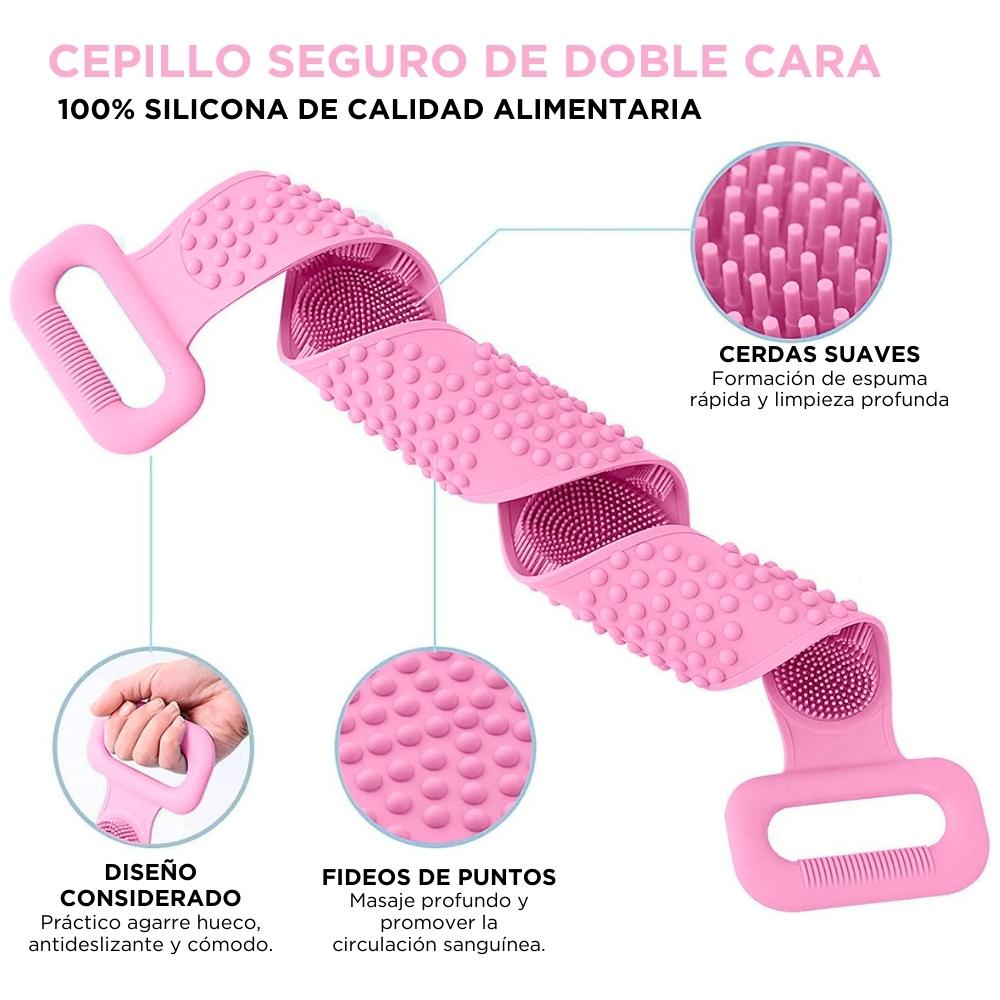 Cepillo de Ducha Corporal de 2 Caras Rosado - Promart