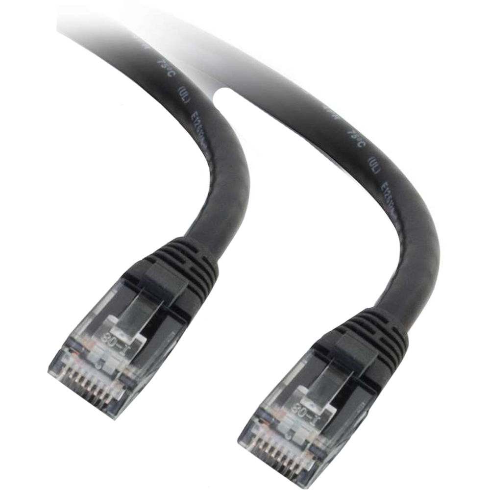 Cable de Conexión C2G Rj45 Macho a Rj45 Macho Cat 6 Snagless Patch 20 Negro