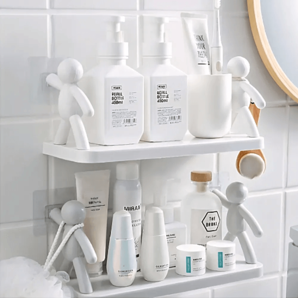 Repisa Organizador Humanoide de Maquillaje cosméticos Blanco 2 PISOS 471F