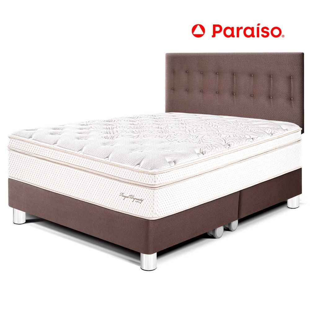 Juego de Dormitorio Paraíso Royal Dynasty King Chocolate + 2 almohadas viscoelásticas + protector