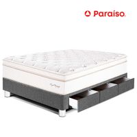 Cama Royal Dynasty Con Cajones Gris 1.5 Plz