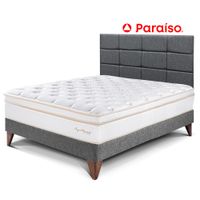 Dormitorio Europeo Royal Dynasty 2 Plazas y Cabecera Blocks Gris