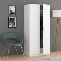 Ropero Clásico 2 puertas Pioner color Blanco TU MESITA