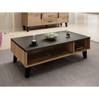 Mesa de Centro Moderna Bobbie color Negro/Macadamia TU MESITA