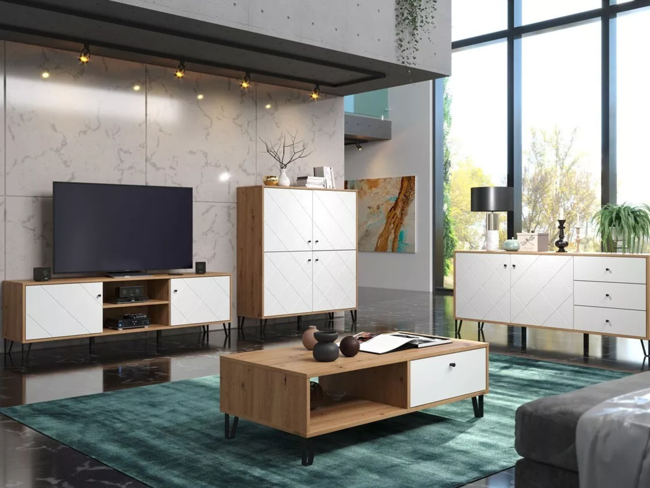 Mesa de Centro Rústica Acapulco 2 cajones TU MESITA