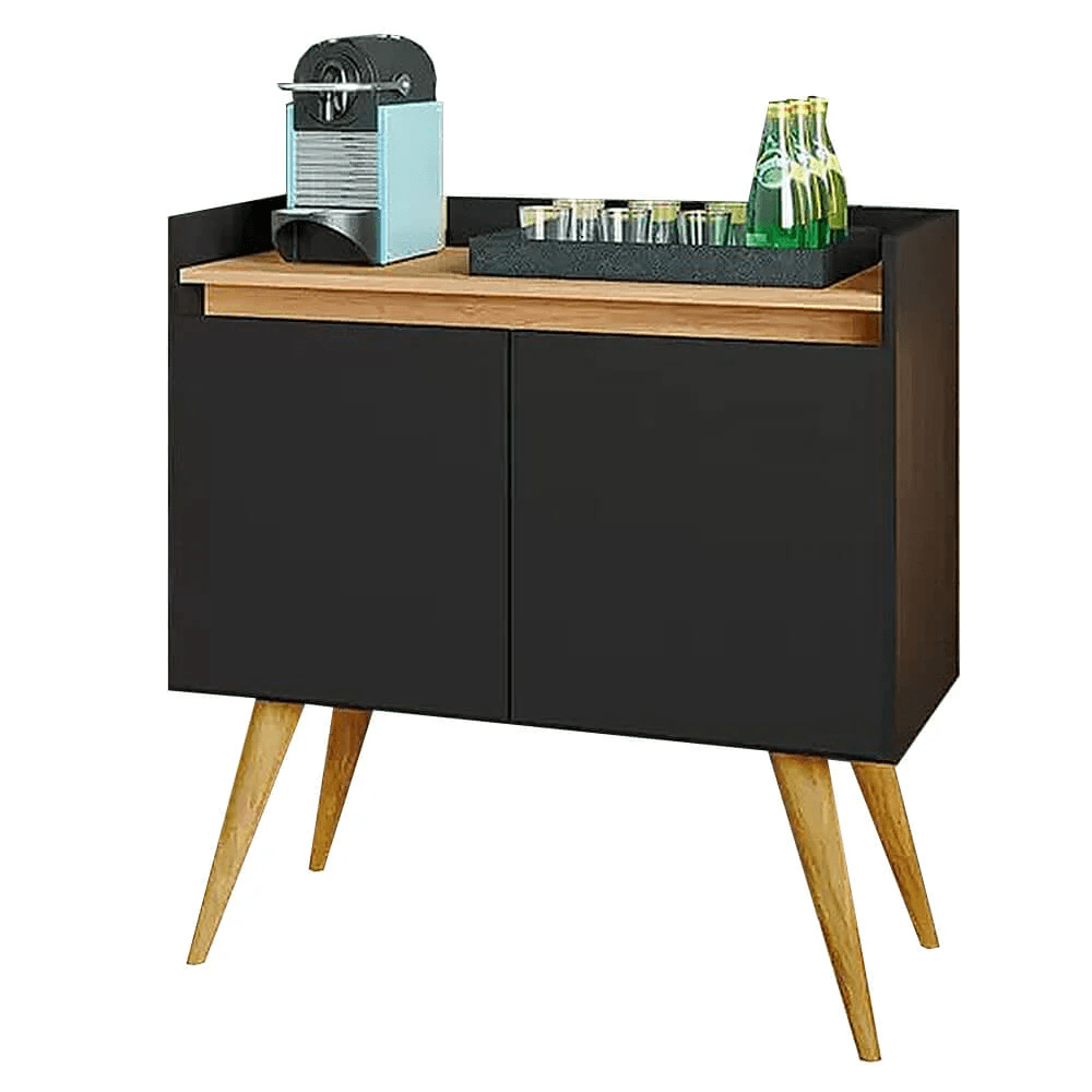 Aparador Moderno 2 puertas Bostón color Negro/Duna TU MESITA