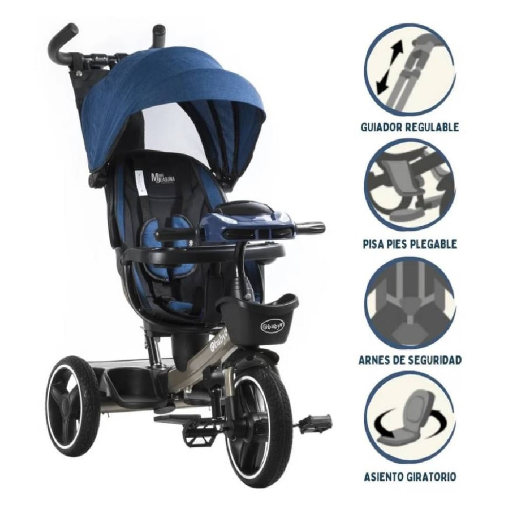 Triciclo Venice Ebaby USB y Bluetooth