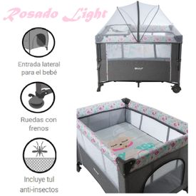 Cuna Portátil Plegable Para Bebé ''CUZKA'' GRAY