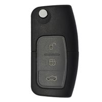 Carcasa de Llave HU101 Flip Curvo 3 Botones para Ford