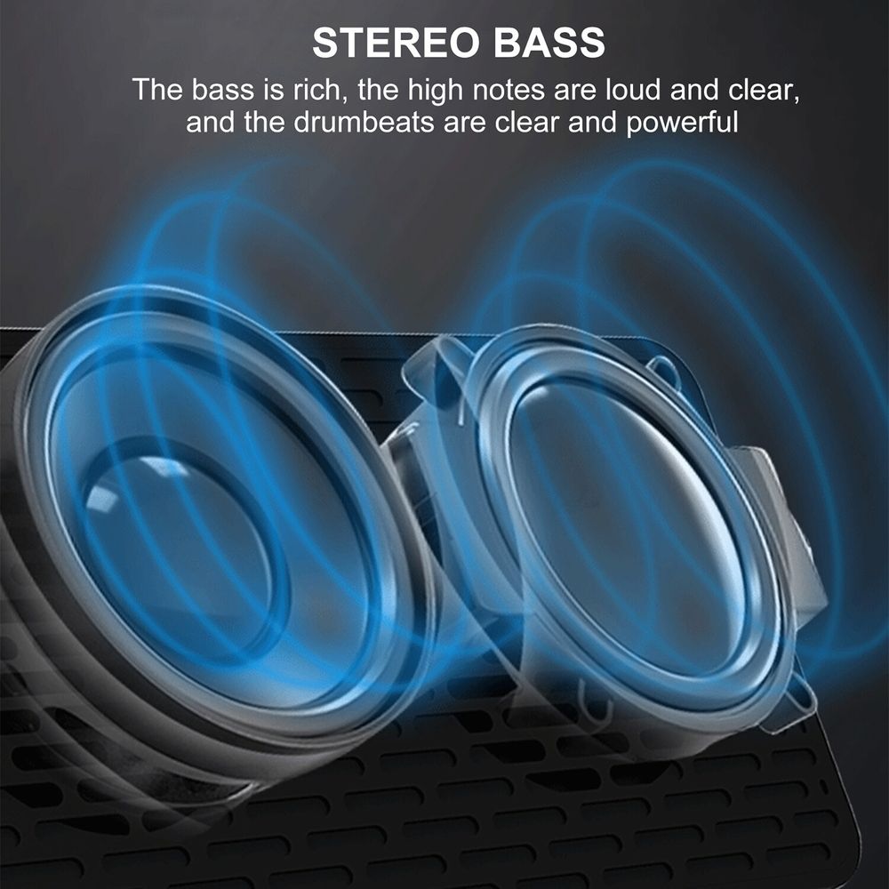 Pantalla LED Reproductor CD portátil Altavoces Bluetooth estéreo-Negro  GENERICO