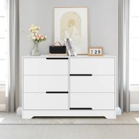 Cómoda clásica 6 cajones Cinamon color Blanco TU MESITA