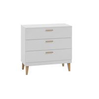 Cómoda Clásica Budapest 3 cajones color Blanco TU MESITA