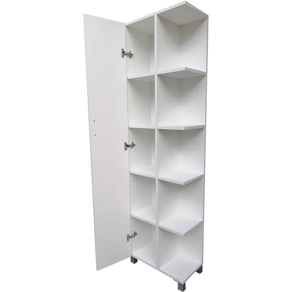 Esquinero Organizador para Baño, Dormitorio, Cocina, Zapatera de Melamina de 18mm Blanco (Armado)