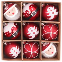 Bolas de Navidad Papa Noel 6cm x 9 Und