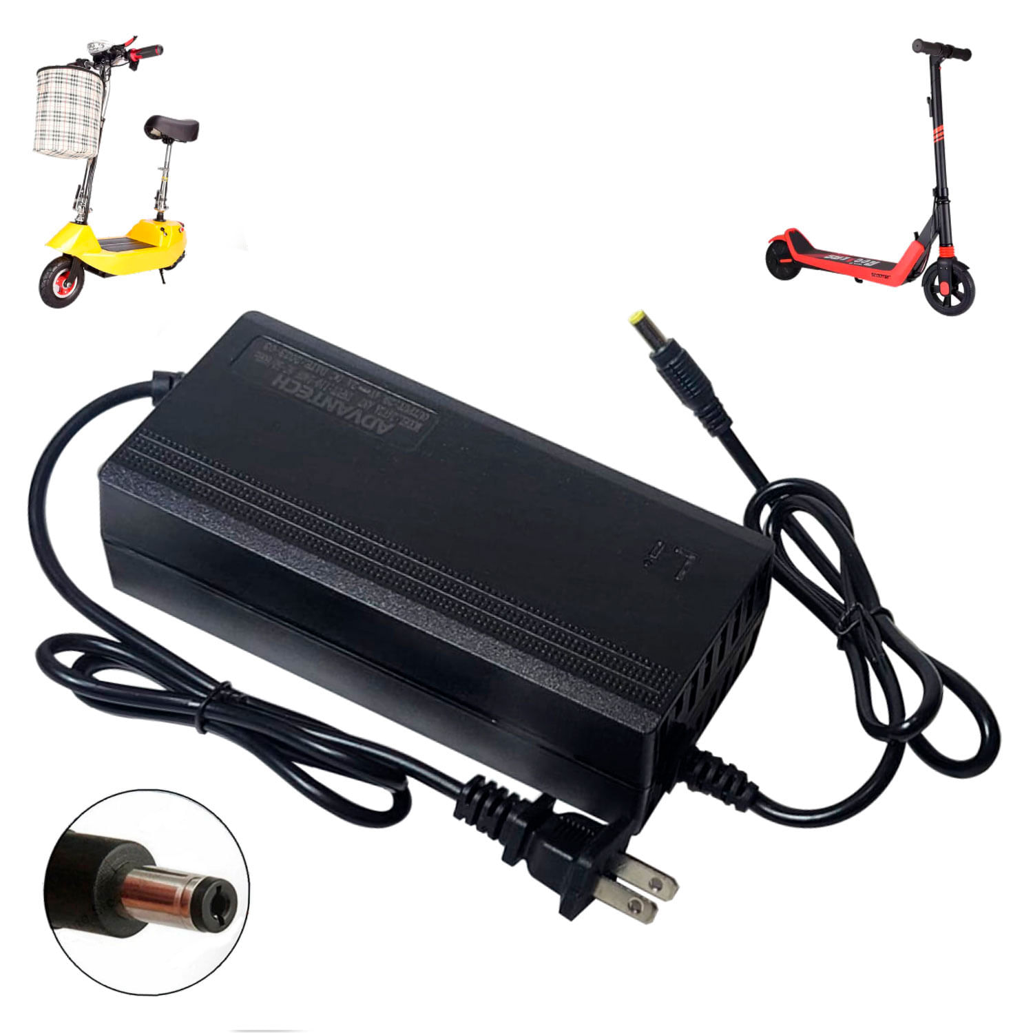 Cargador Para Scooter Eléctrico con Batería de Litio de 24V Salida 29.4V 2A