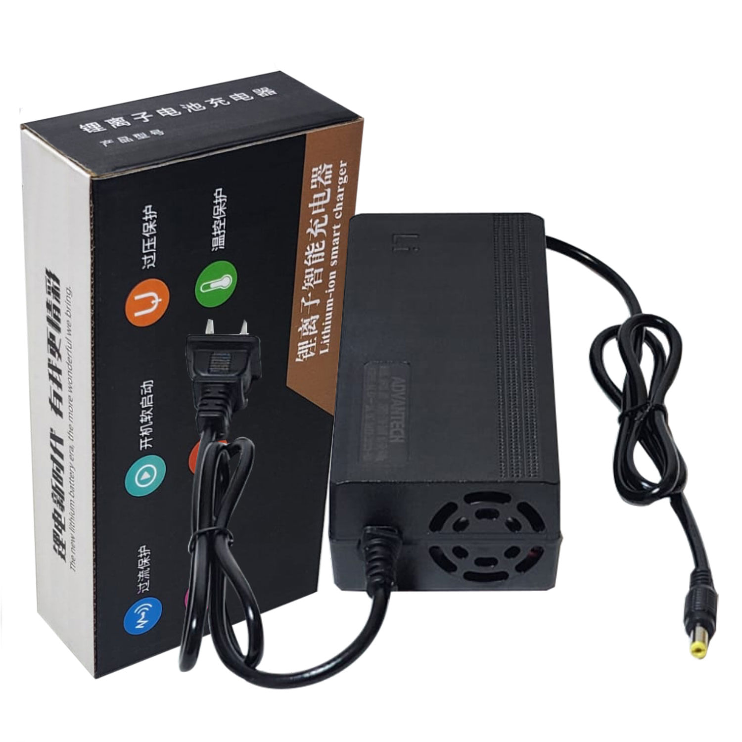 Cargador de 54.6V 2A Para Bicicleta Eléctrica con Batería de Litio de 48V