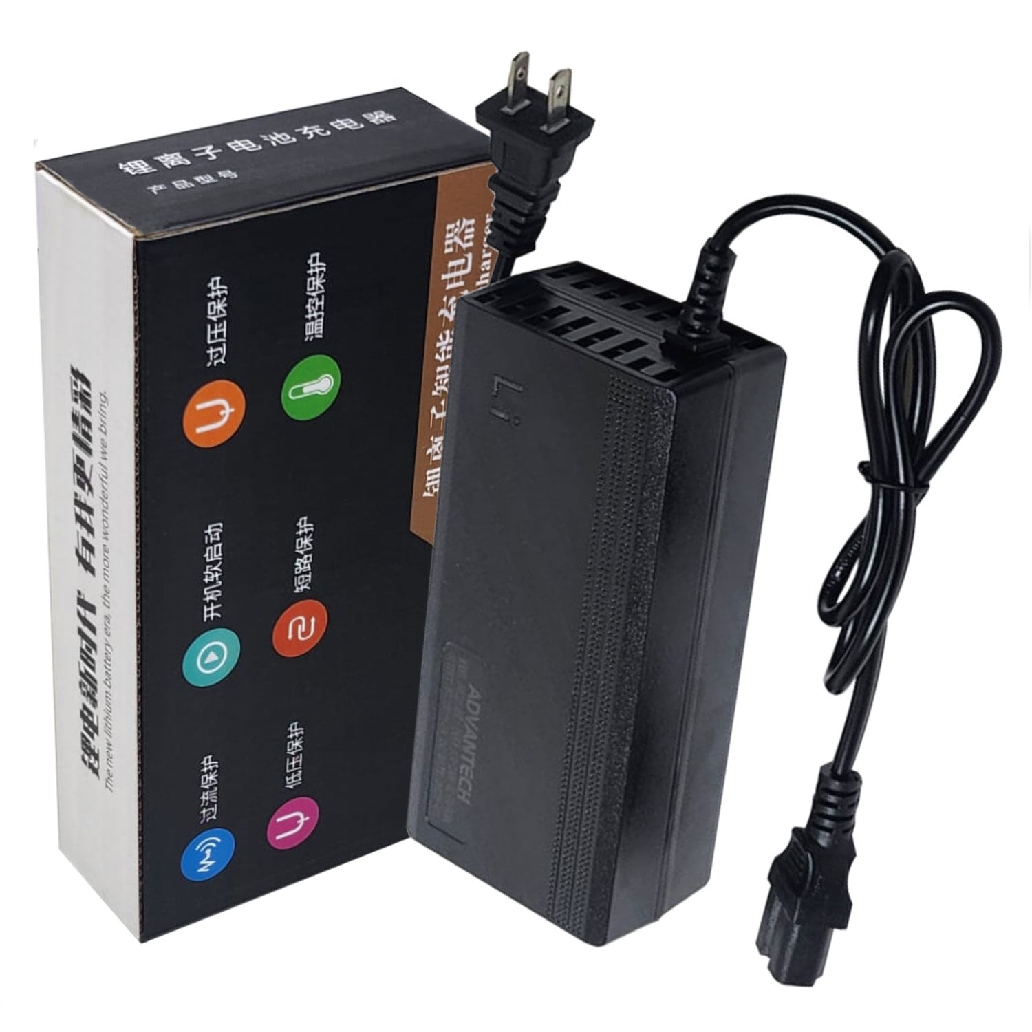 Cargador de 67.2V 3A Para Moto Eléctrica Citycoco Con Batería de Litio de 60V