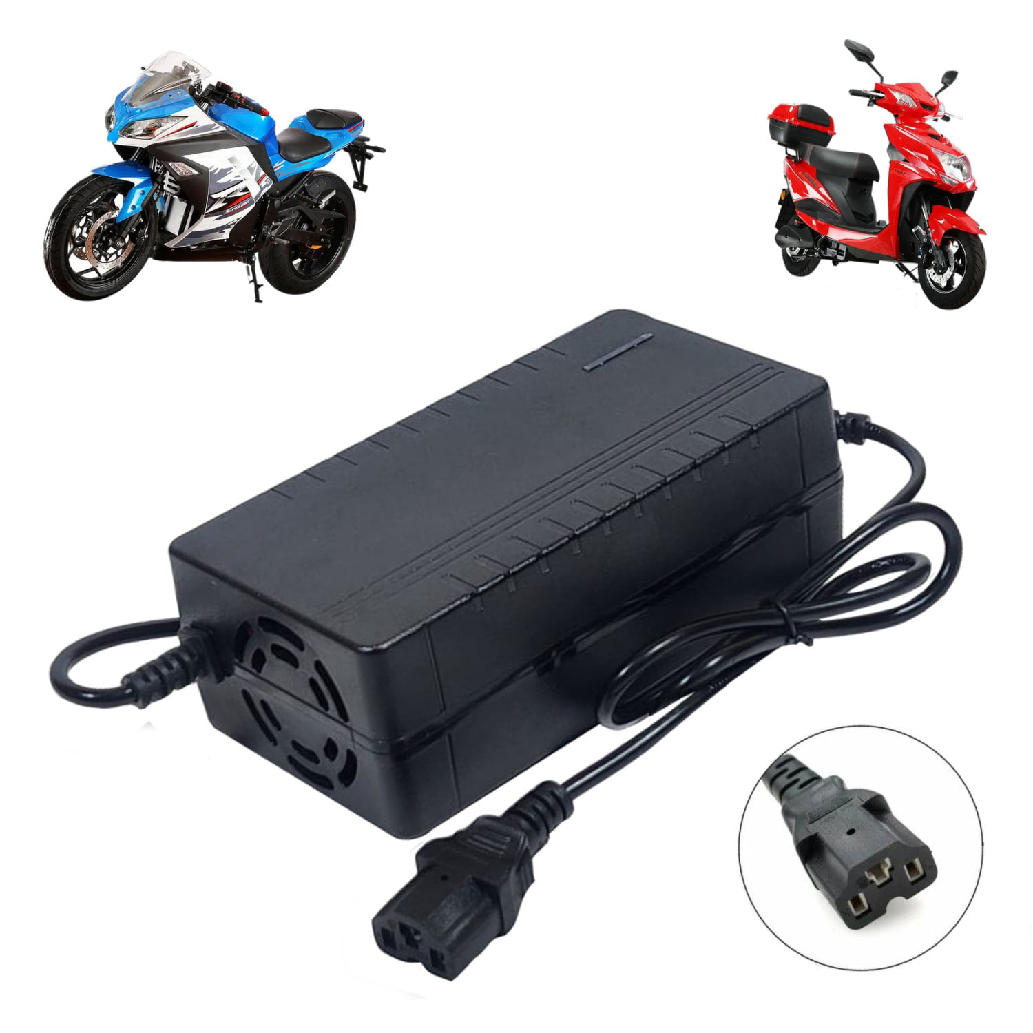 Cargador Para Moto Eléctrica con Batería de Litio de 72V Salida 84V 3A
