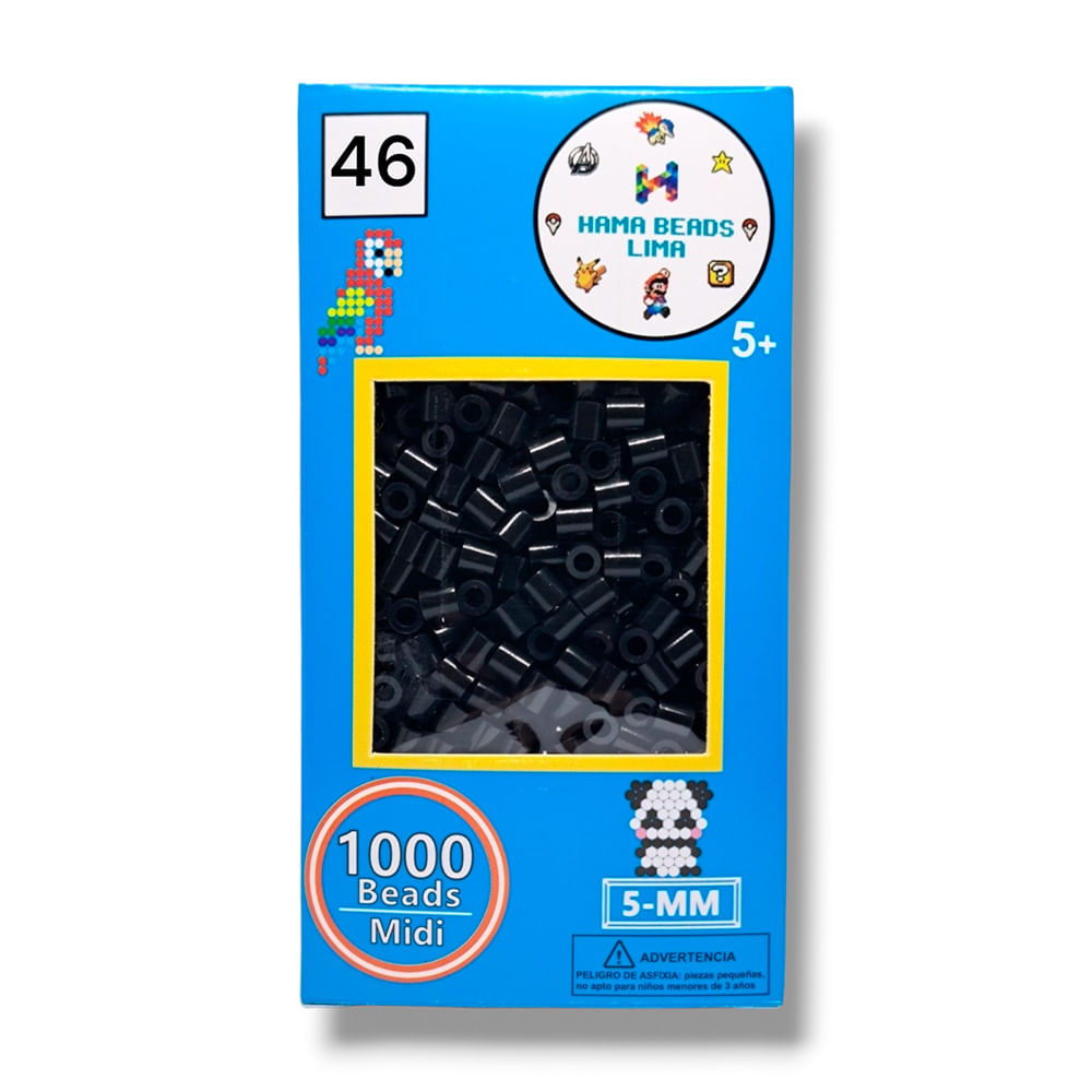 Cajita de Colores Hama Beads de 1000 Unidades Midi 5mm Negro